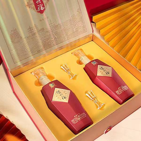 【京东】【领券直降】泸州老窖股份出品 泸州福 中国红福香千里龙腾世纪 52度浓香型白酒 500ml*2（赠礼杯）———————京东价